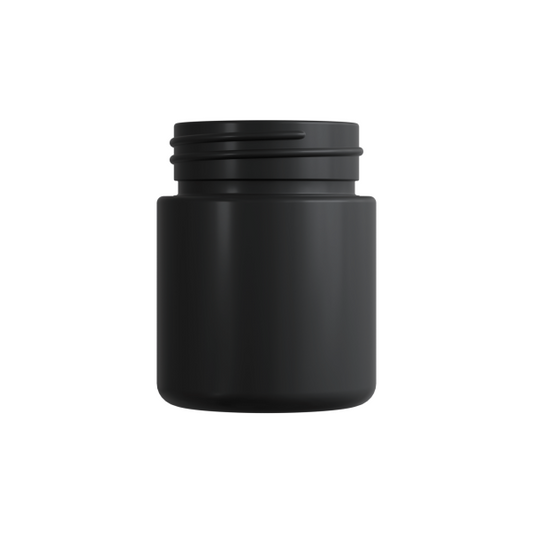 LUXE® GLASSY™ MATTE BLACK GLASS STASH JAR