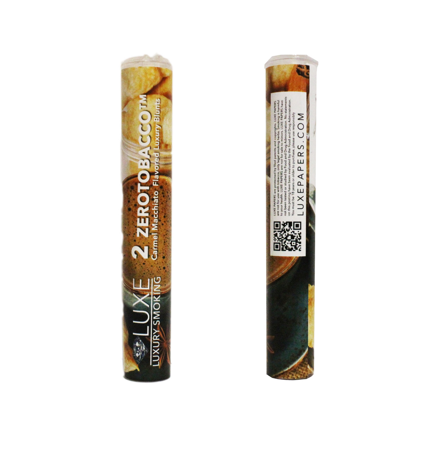 LUXE® ZEROTOBACCO™ CARAMEL MACCHIATO FLAVORED LUXURY HEMP WRAPS